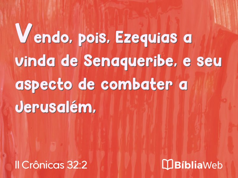 II Crônicas 32:2 em imagem para compartilhar