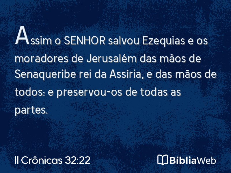 II Crônicas 32:22 em imagem para compartilhar