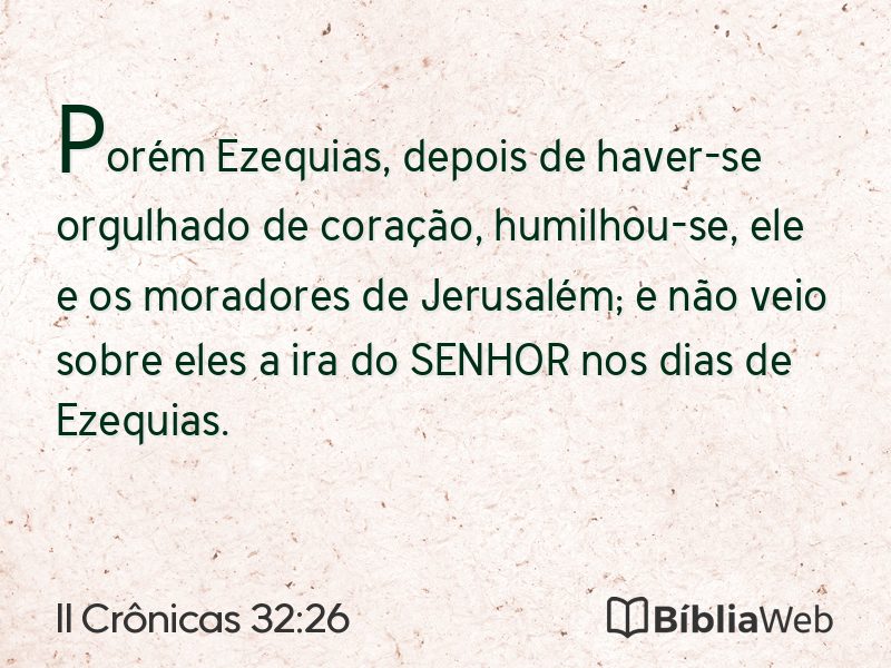 II Crônicas 32:26 em imagem para compartilhar