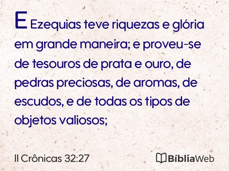 II Crônicas 32:27 em imagem para compartilhar