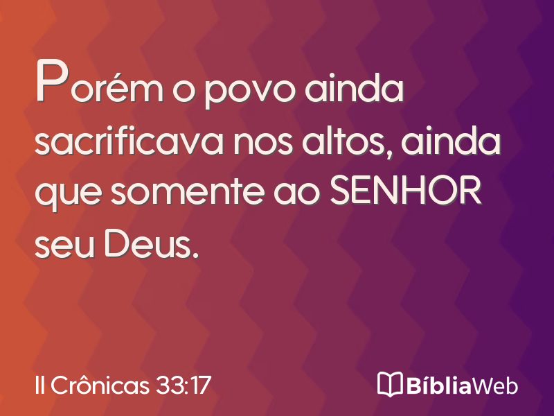 II Crônicas 33:17 em imagem para compartilhar