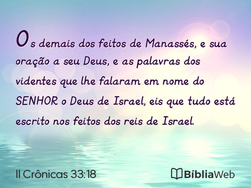 II Crônicas 33:18 em imagem para compartilhar