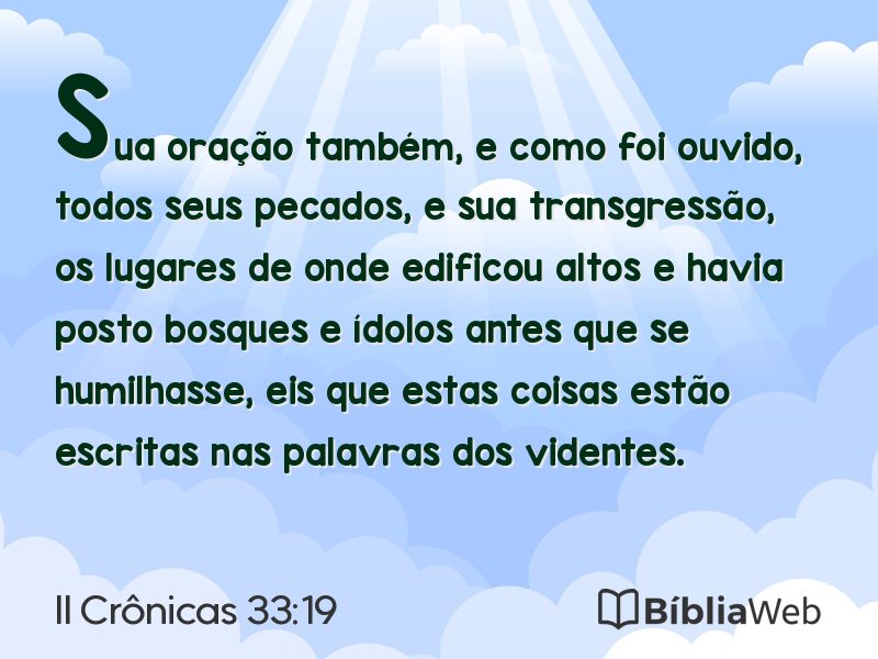 II Crônicas 33:19 em imagem para compartilhar
