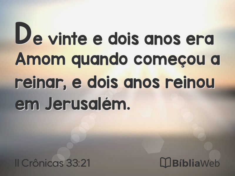 II Crônicas 33:21 em imagem para compartilhar