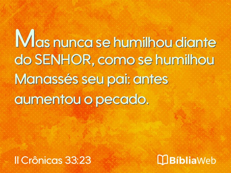 II Crônicas 33:23 em imagem para compartilhar