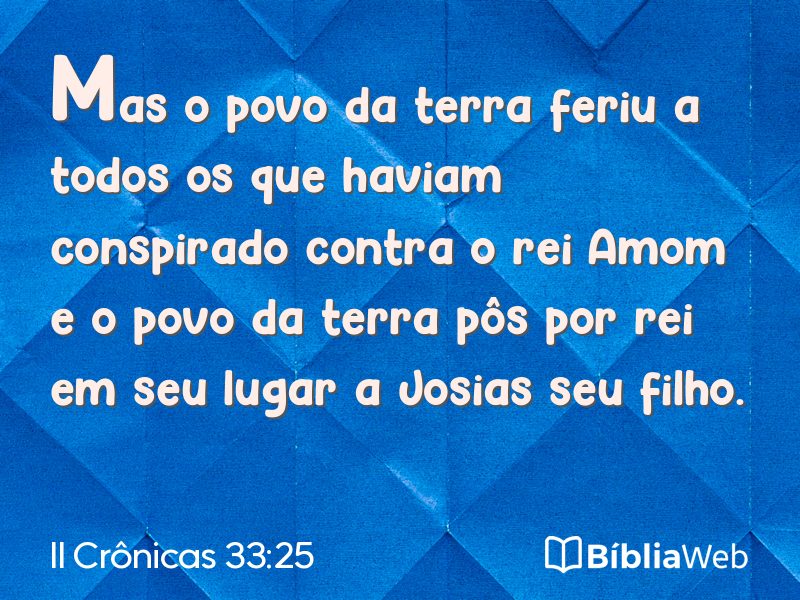 II Crônicas 33:25 em imagem para compartilhar