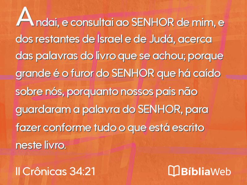 II Crônicas 34:21 em imagem para compartilhar