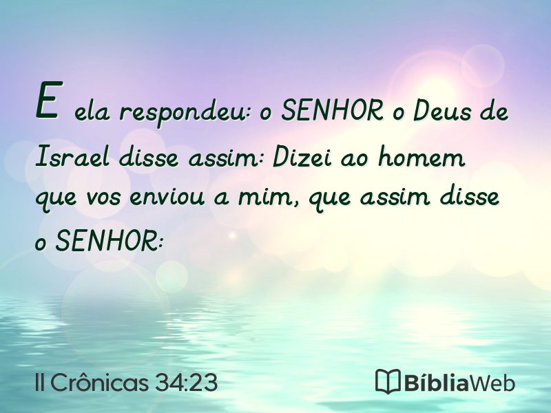 II Crônicas 34:23 em imagem para compartilhar
