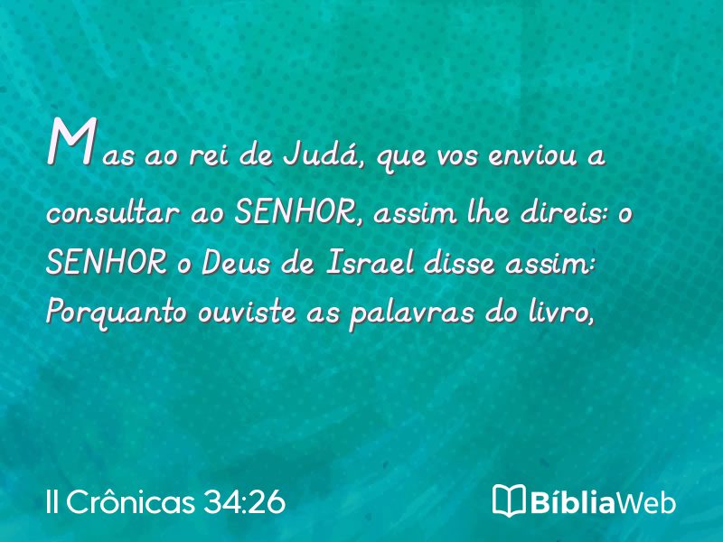 II Crônicas 34:26 em imagem para compartilhar