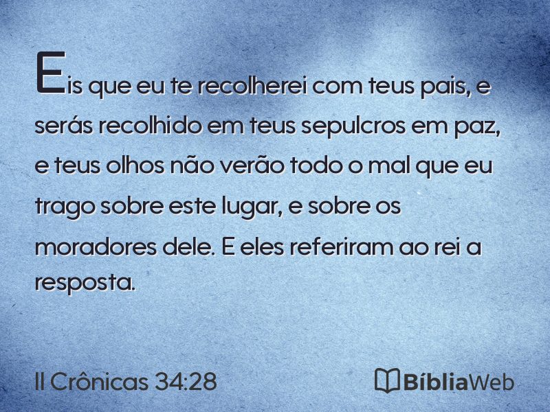 II Crônicas 34:28 em imagem para compartilhar