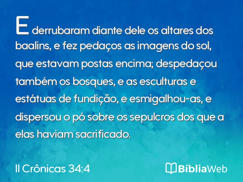 II Crônicas 34:4 em imagem para compartilhar