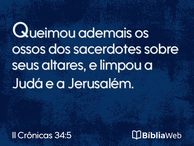 II Crônicas 34:5 em imagem para compartilhar