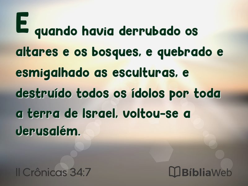 II Crônicas 34:7 em imagem para compartilhar