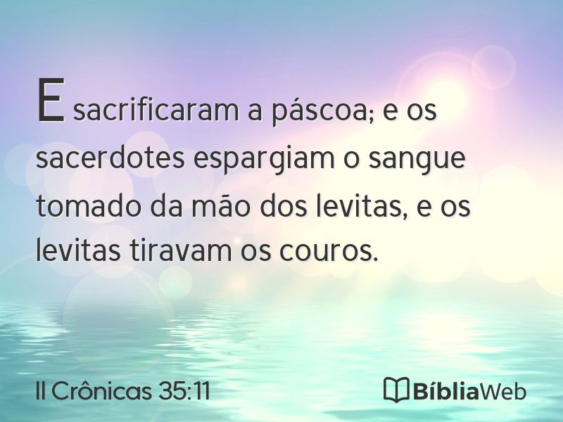 II Crônicas 35:11 em imagem para compartilhar