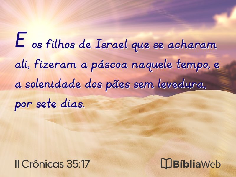 II Crônicas 35:17 em imagem para compartilhar