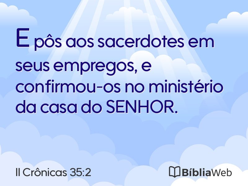 II Crônicas 35:2 em imagem para compartilhar