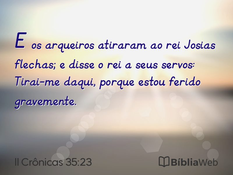 II Crônicas 35:23 em imagem para compartilhar