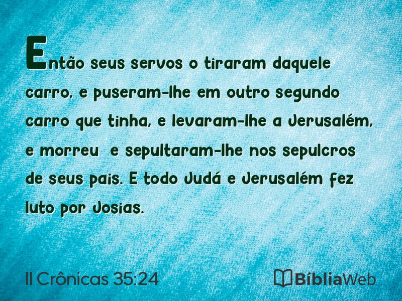 II Crônicas 35:24 em imagem para compartilhar