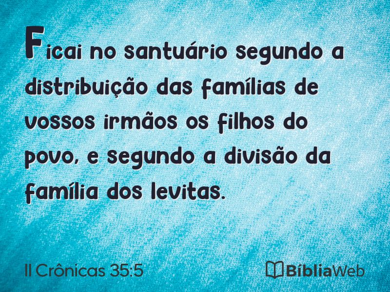 II Crônicas 35:5 em imagem para compartilhar
