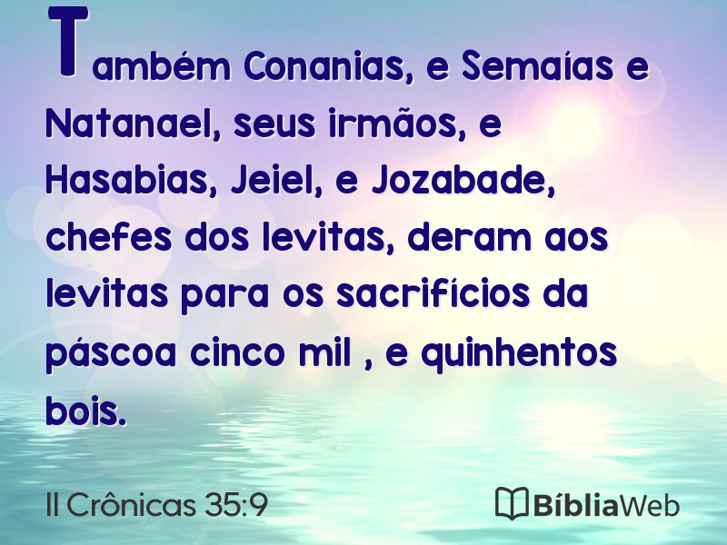 II Crônicas 35:9 em imagem para compartilhar