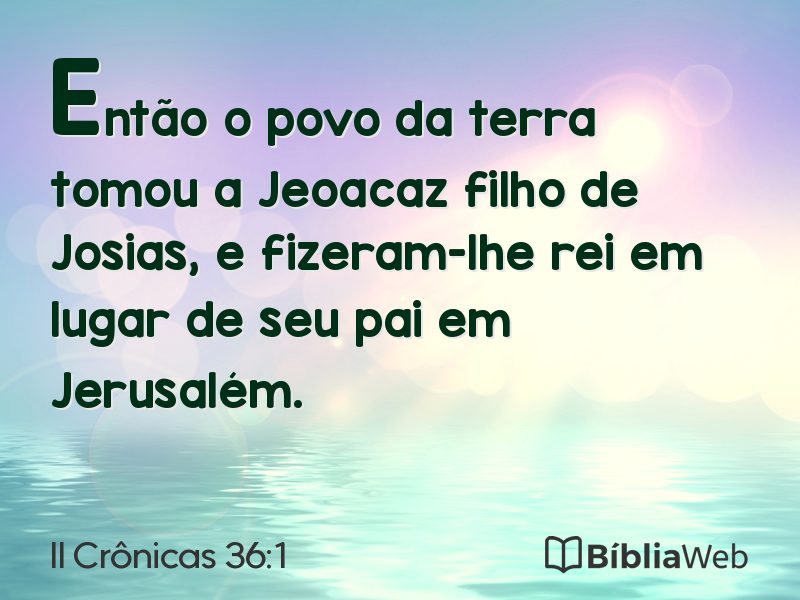II Crônicas 36:1 em imagem para compartilhar