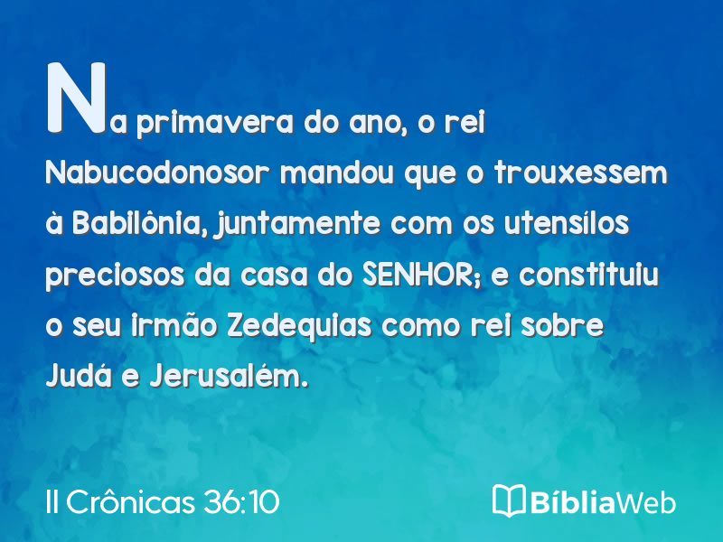 II Crônicas 36:10 em imagem para compartilhar