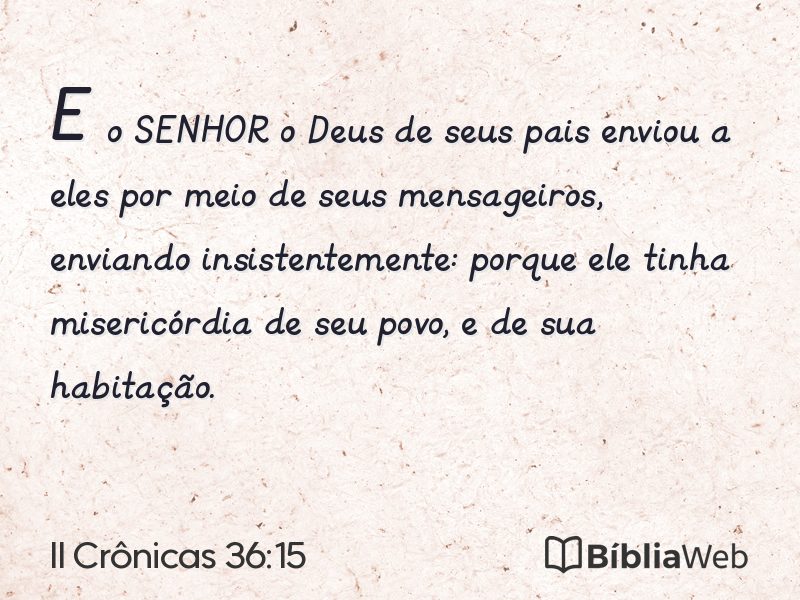 II Crônicas 36:15 em imagem para compartilhar