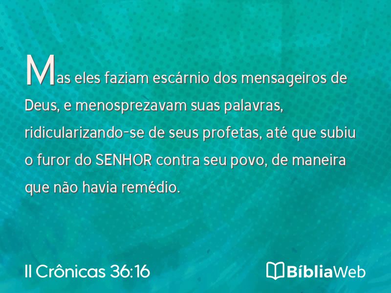II Crônicas 36:16 em imagem para compartilhar