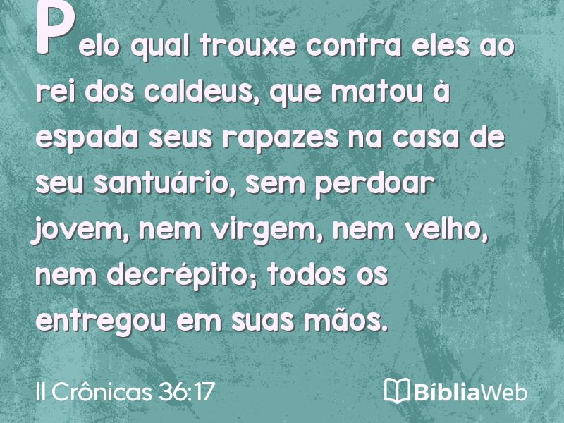 II Crônicas 36:17 em imagem para compartilhar