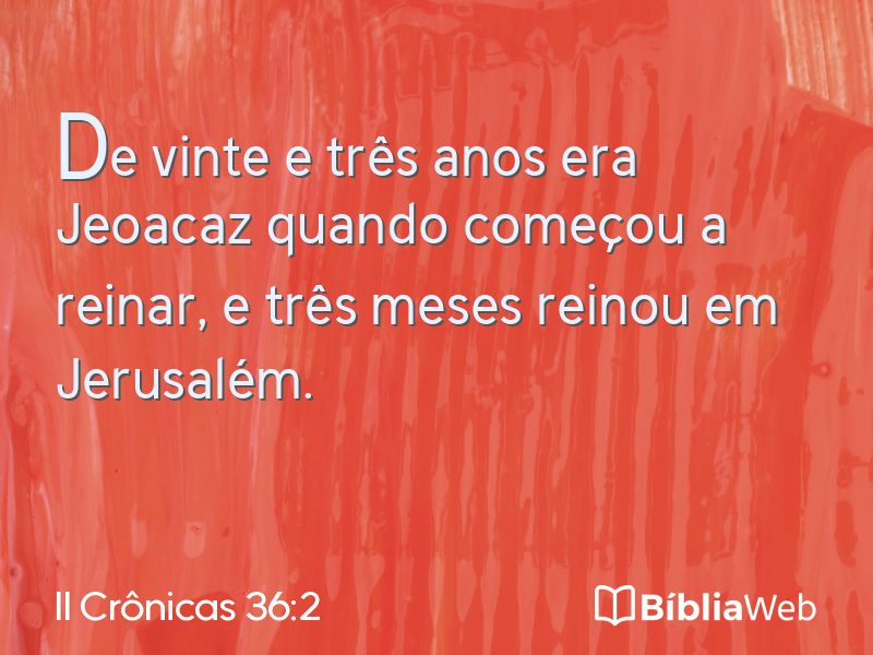 II Crônicas 36:2 em imagem para compartilhar