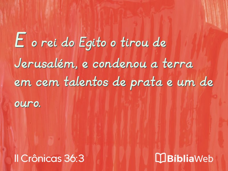 II Crônicas 36:3 em imagem para compartilhar