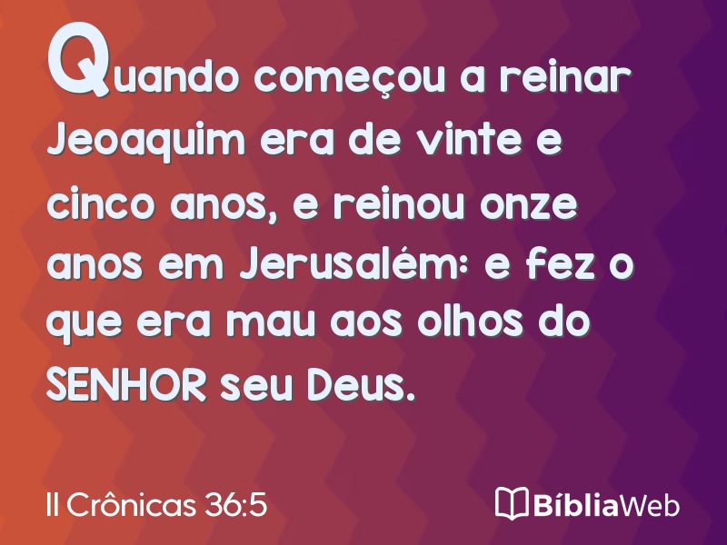 II Crônicas 36:5 em imagem para compartilhar
