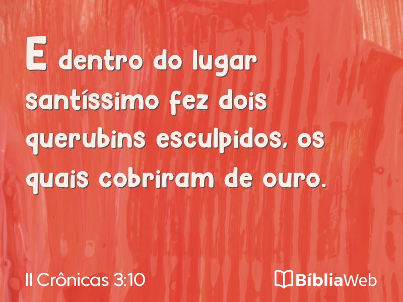 II Crônicas 3:10 em imagem para compartilhar