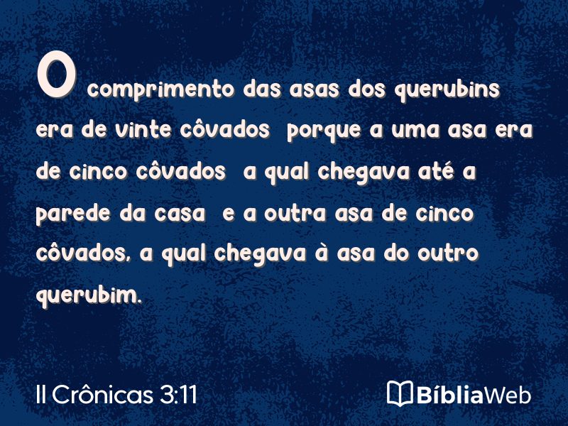 II Crônicas 3:11 em imagem para compartilhar