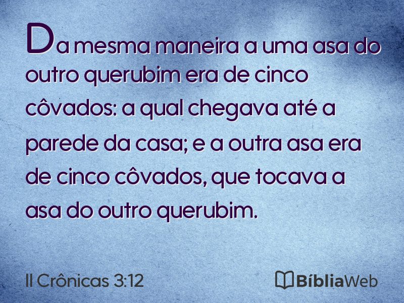 II Crônicas 3:12 em imagem para compartilhar