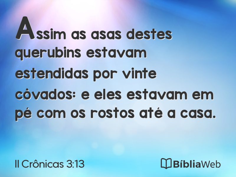 II Crônicas 3:13 em imagem para compartilhar