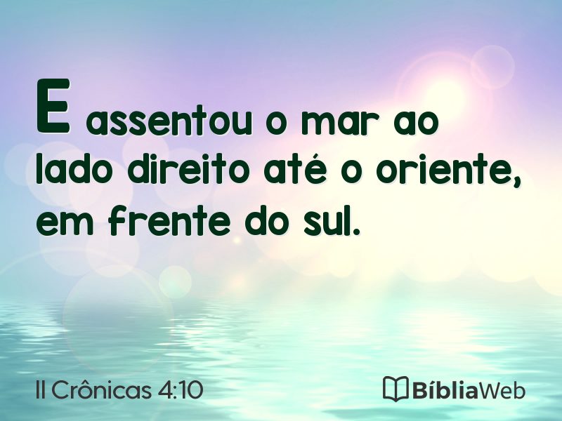 II Crônicas 4:10 em imagem para compartilhar