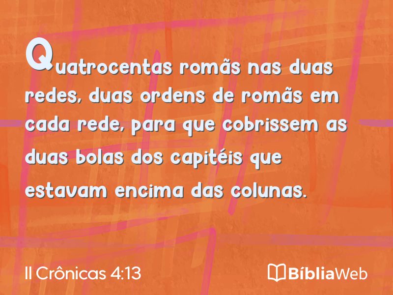 II Crônicas 4:13 em imagem para compartilhar