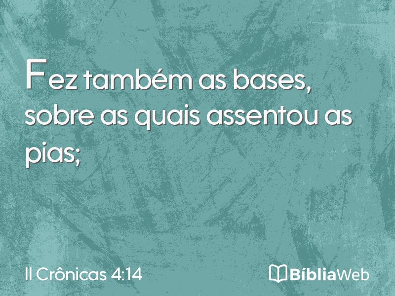 II Crônicas 4:14 em imagem para compartilhar
