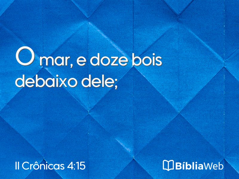 II Crônicas 4:15 em imagem para compartilhar