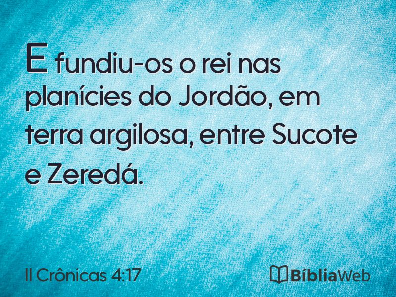 II Crônicas 4:17 em imagem para compartilhar