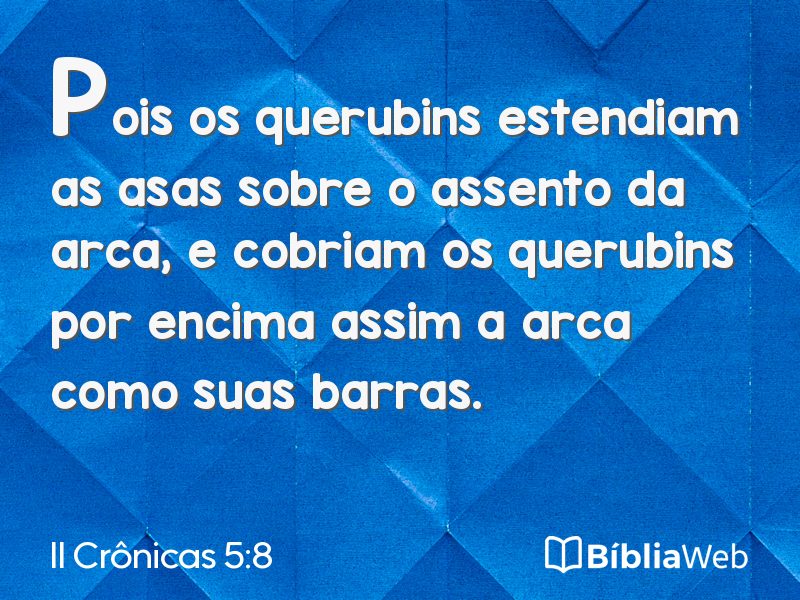II Crônicas 5:8 em imagem para compartilhar