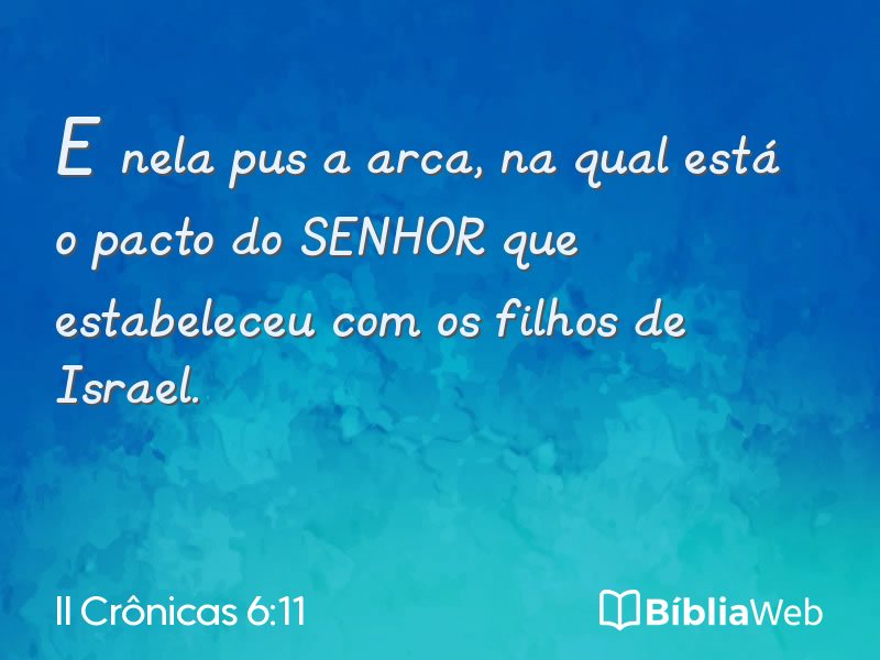 II Crônicas 6:11 em imagem para compartilhar