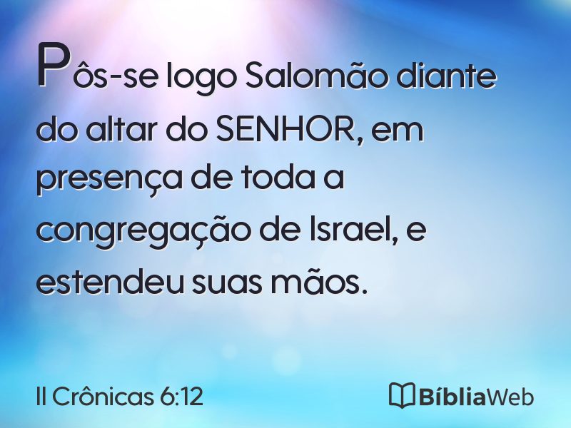 II Crônicas 6:12 em imagem para compartilhar