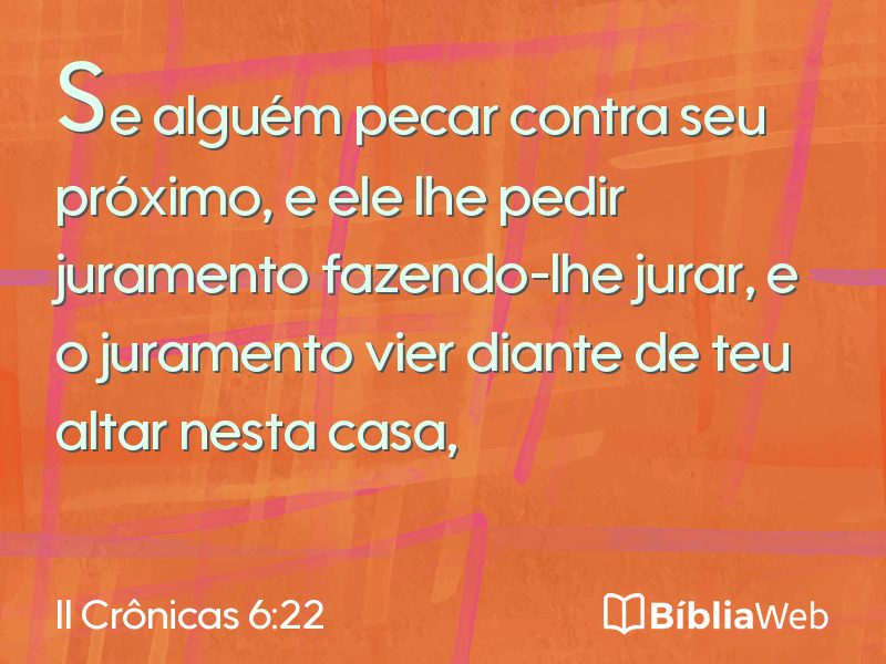 II Crônicas 6:22 em imagem para compartilhar