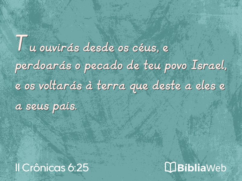 II Crônicas 6:25 em imagem para compartilhar