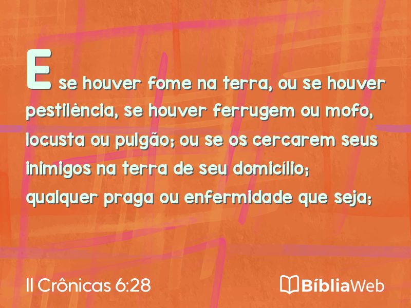 II Crônicas 6:28 em imagem para compartilhar