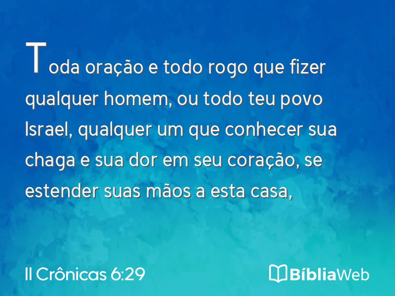 II Crônicas 6:29 em imagem para compartilhar
