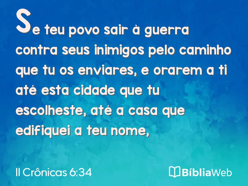 II Crônicas 6:34 em imagem para compartilhar