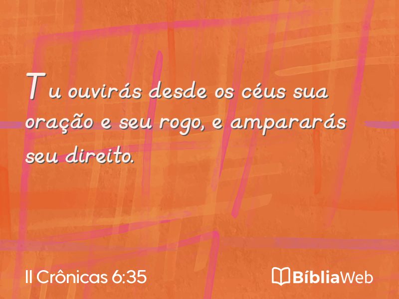 II Crônicas 6:35 em imagem para compartilhar